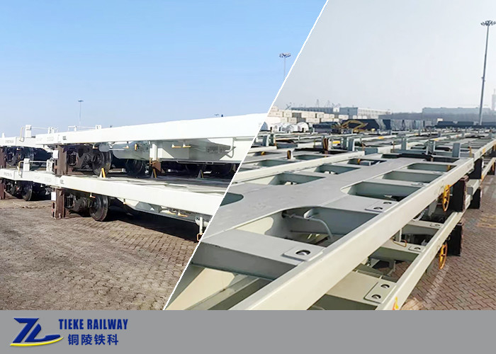 Máy đo đường sắt 1000mm Toa xe phẳng có tải trọng 55 tấn AAR Xe phanh không khí