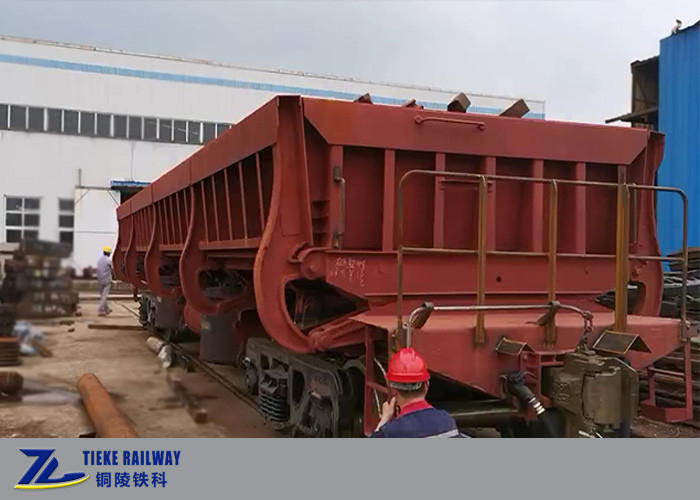 50km / h Ballast Thép Xỉ Bên Xe Toa xe 1435mm Máy đo tốc độ Tipping Dỡ hàng