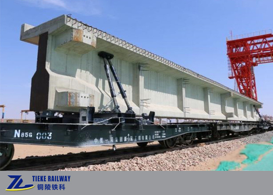 Đường sắt phẳng Xe chở hàng 85 tấn Cầu bê tông Dầm 50km / H