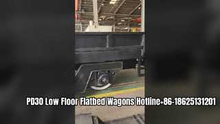 PD30 Toa xe phẳng tầng thấp 30T Toa xe bảo trì tàu điện ngầm/đường sắt hạng nhẹ tải trọng 30T