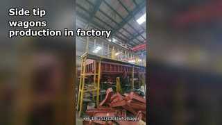 Side Tipping Toa xe Đổ xả Sỏi dằn Đá khoáng Toa xe đường sắt